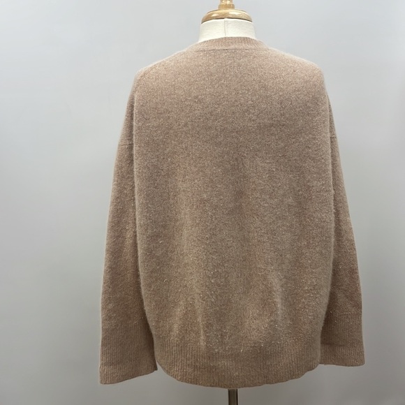 360 Sweater Wool Raccoon Blend Crewneck Long Sleeve Knit Pullover Pink Medium - Picture 5 of 8